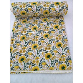 Yellow floral blanket