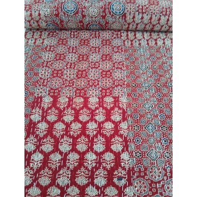 Red intricately patterned...
