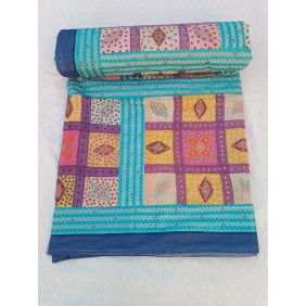 Geometric patchwork blanket