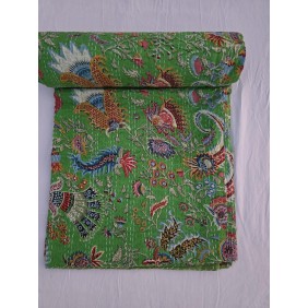 Green Floral Blanket
